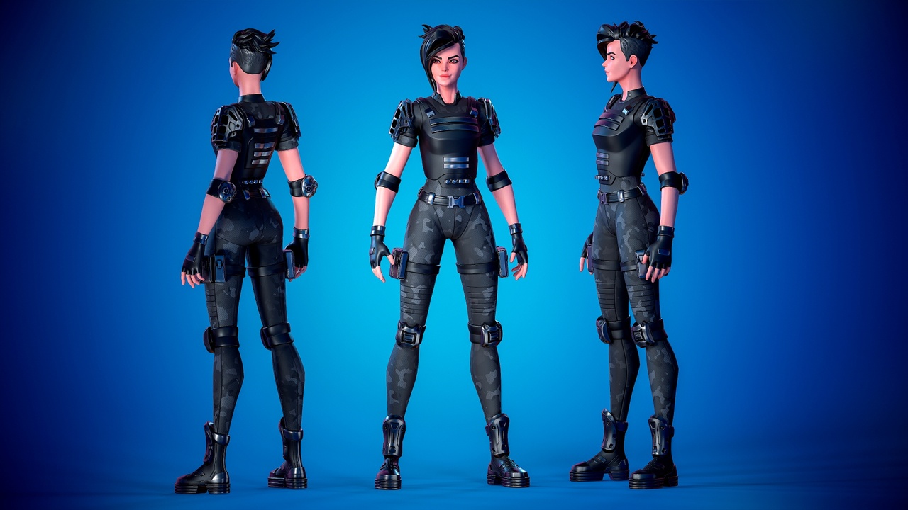 Media 1 for listing Stylized Female Soldier - Modular Character