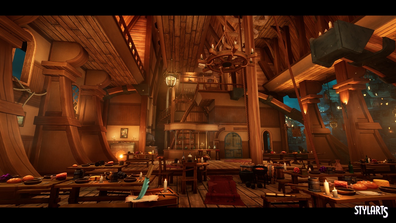 Media 1 for listing Stylized Pirate Tavern ( Stylized Stylized Pirate Tavern Interior Pirate )