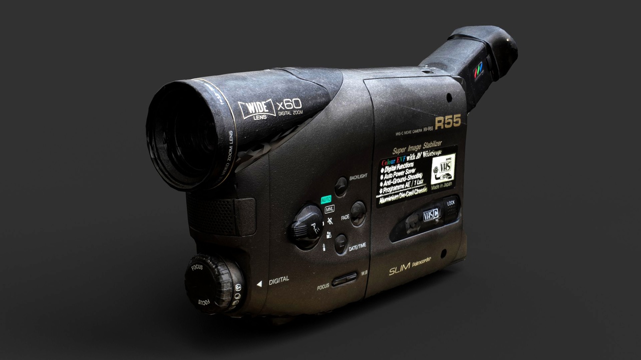 Media 1 for listing VHS camera recorder 90s model PBR photogrammetry