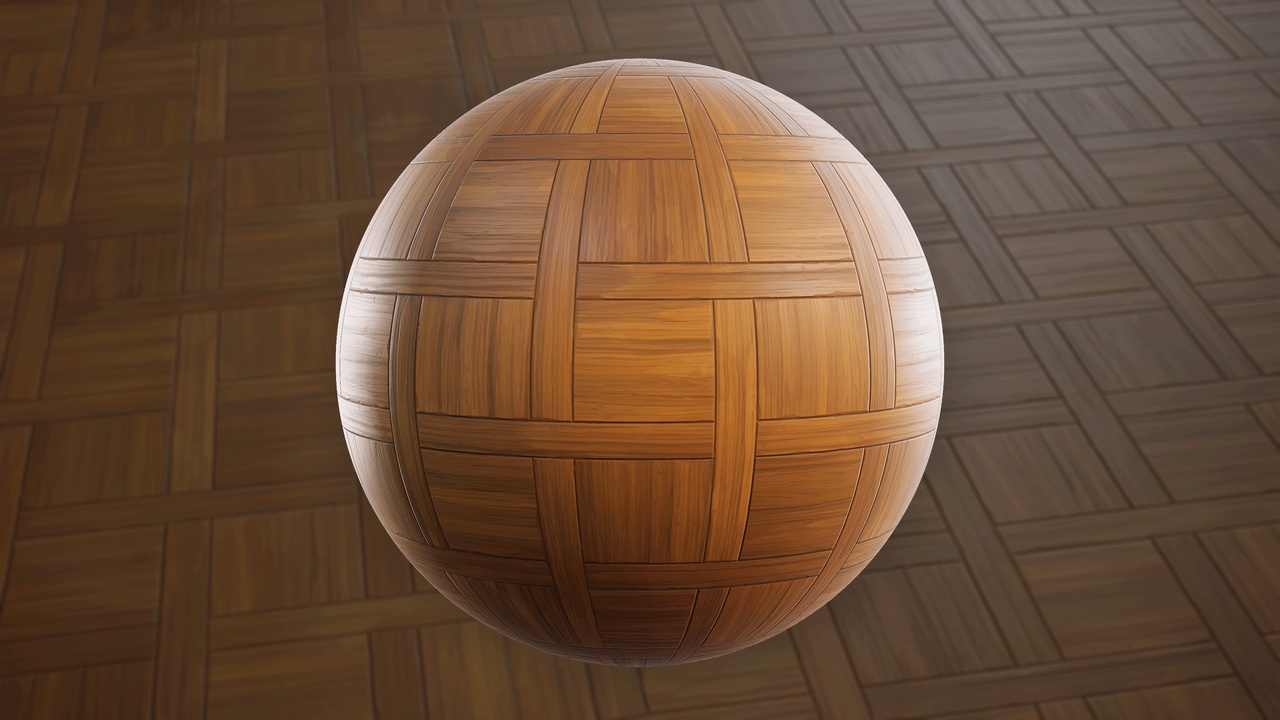 Media 1 for listing Stylized Parquet Floor 03A - Material