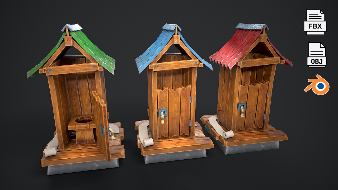 Media 1 for listing Rustic Wooden Outhouse