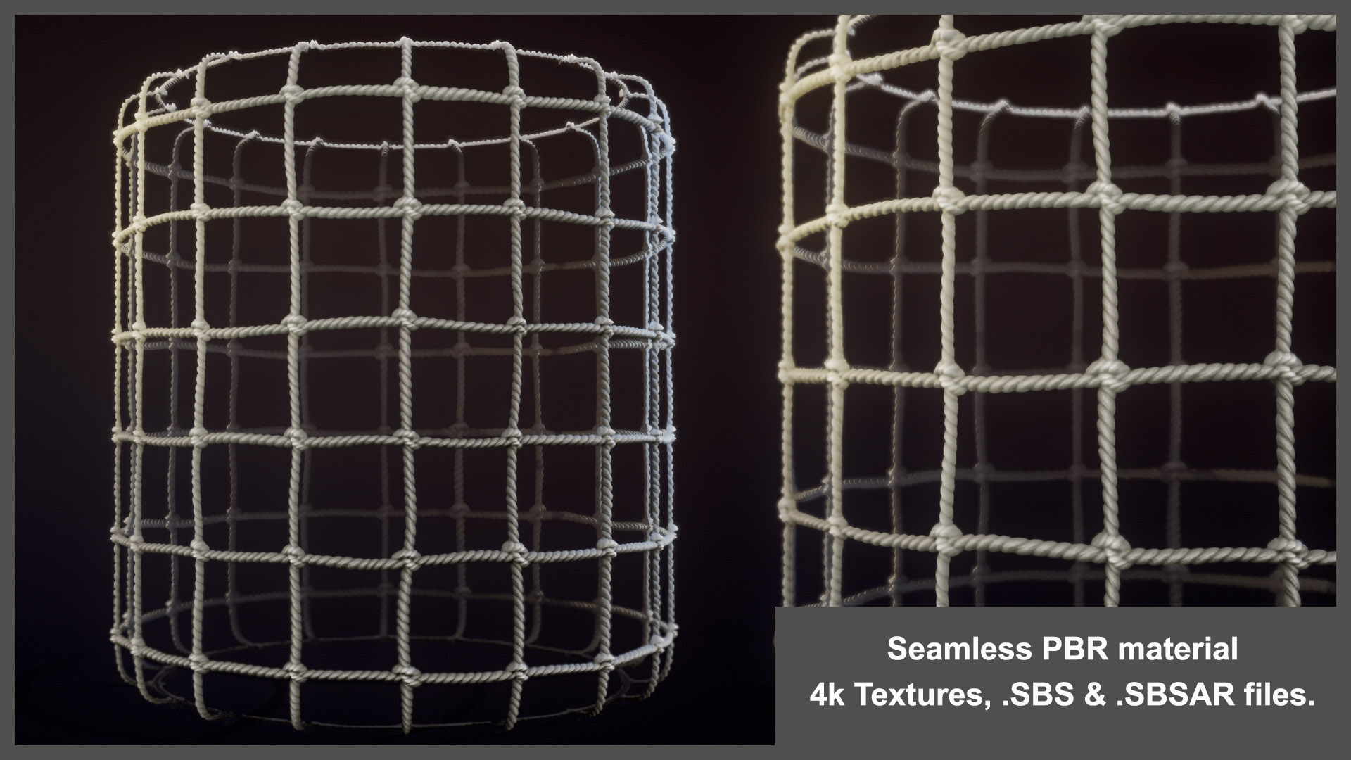 Knitted Net From Rope Substance material and textures | Fab