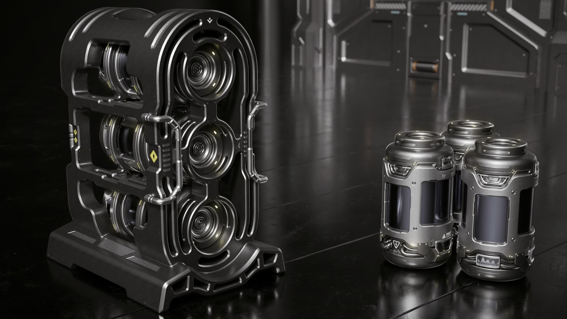 Media 1 for listing Sci-fi Barrel with Sci-fi Rack