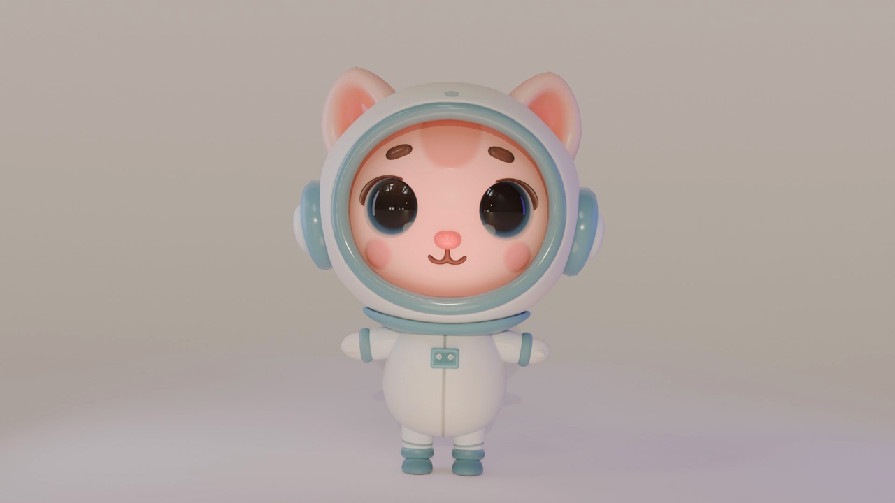 Media 1 for listing Cartoon Cat in Space Suit