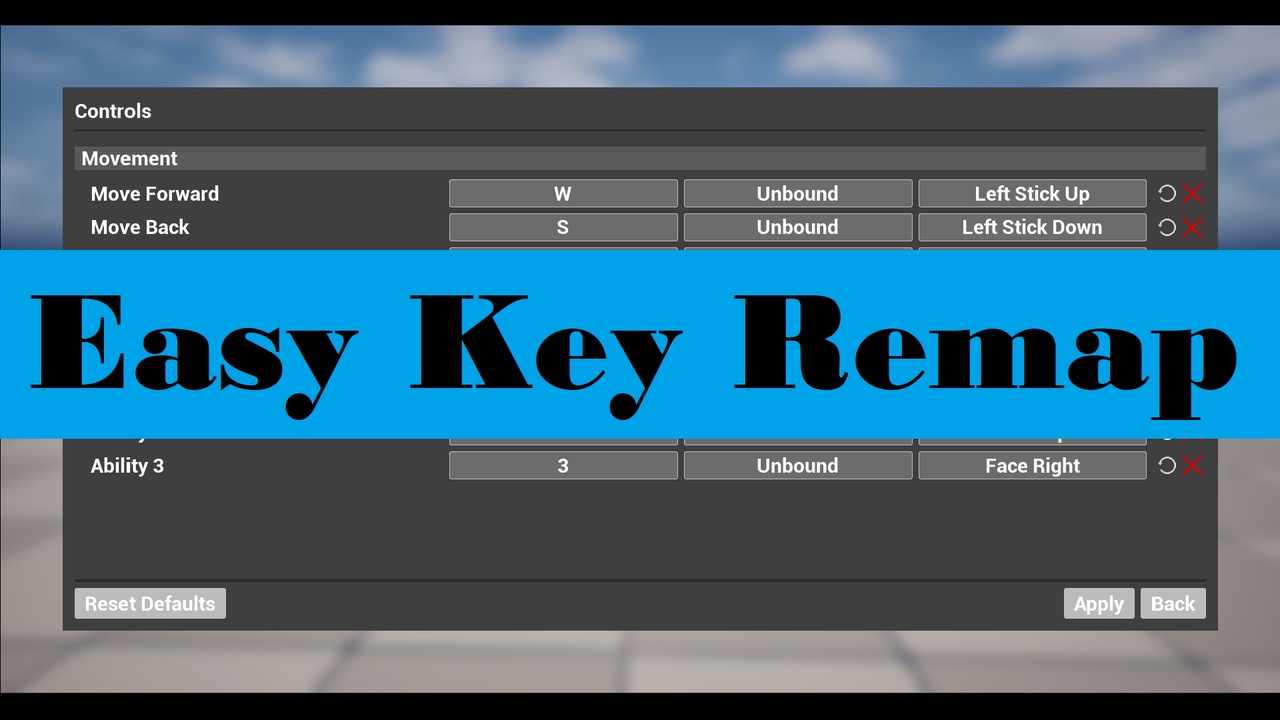 Media 1 for listing Easy Key Remap (Control Rebinding)