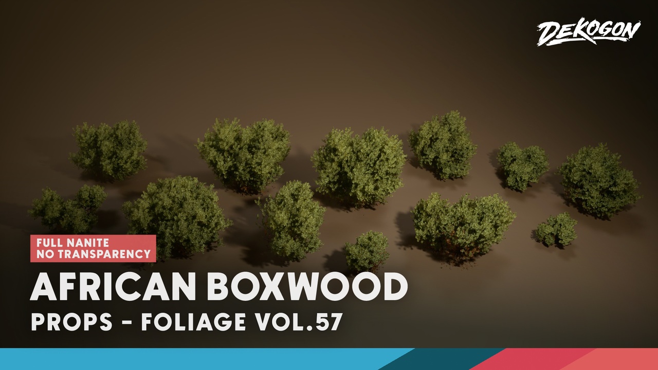 Media 1 for listing Foliage VOL.57 - African Boxwood (Nanite and Low Poly)