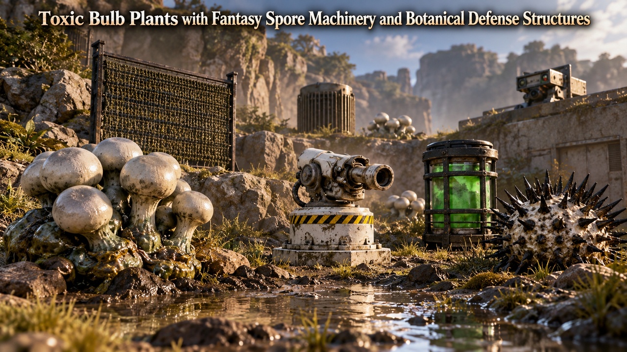 Toxic Bulb Plants with Fantasy Spore Machinery and Botanical Defense ...