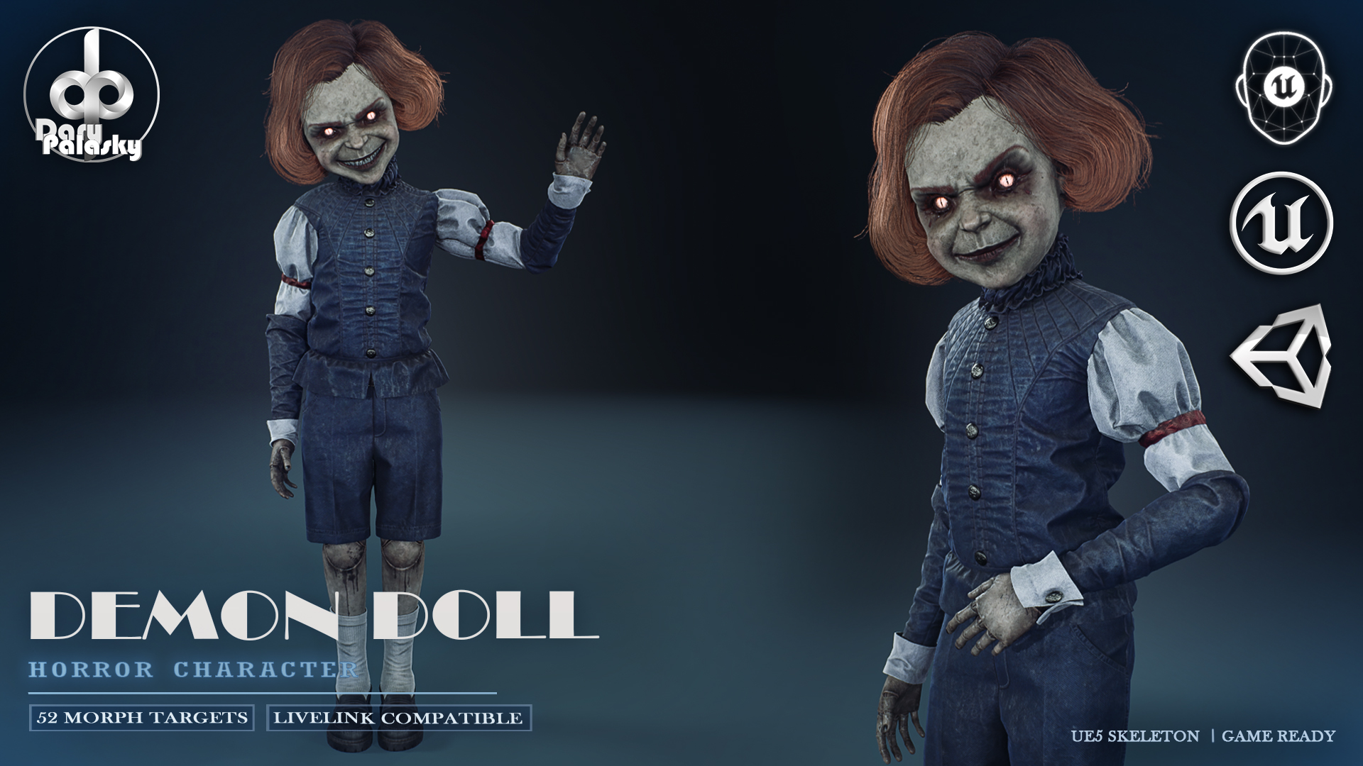 Demon Doll – Horror Character | Morph Targets | UE5 | UNITY | Fab