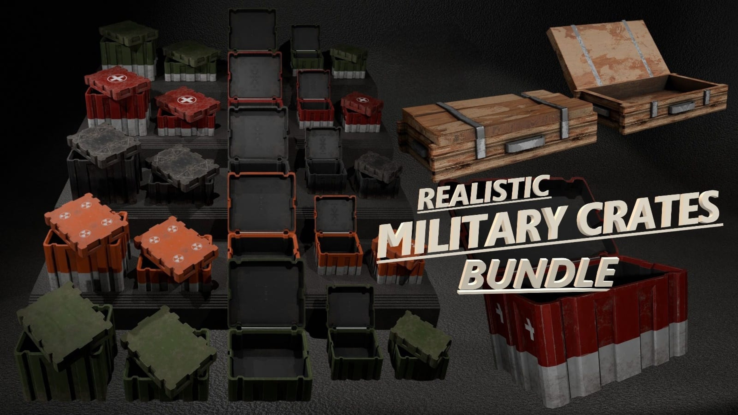 Military Crates Bundle Wooden&Metal ilanı için 1. medya