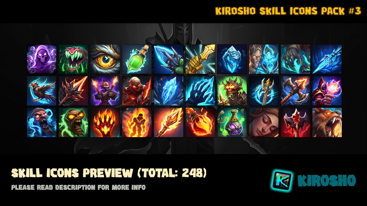 Media 1 for listing Kirosho Skill Icons Pack #3