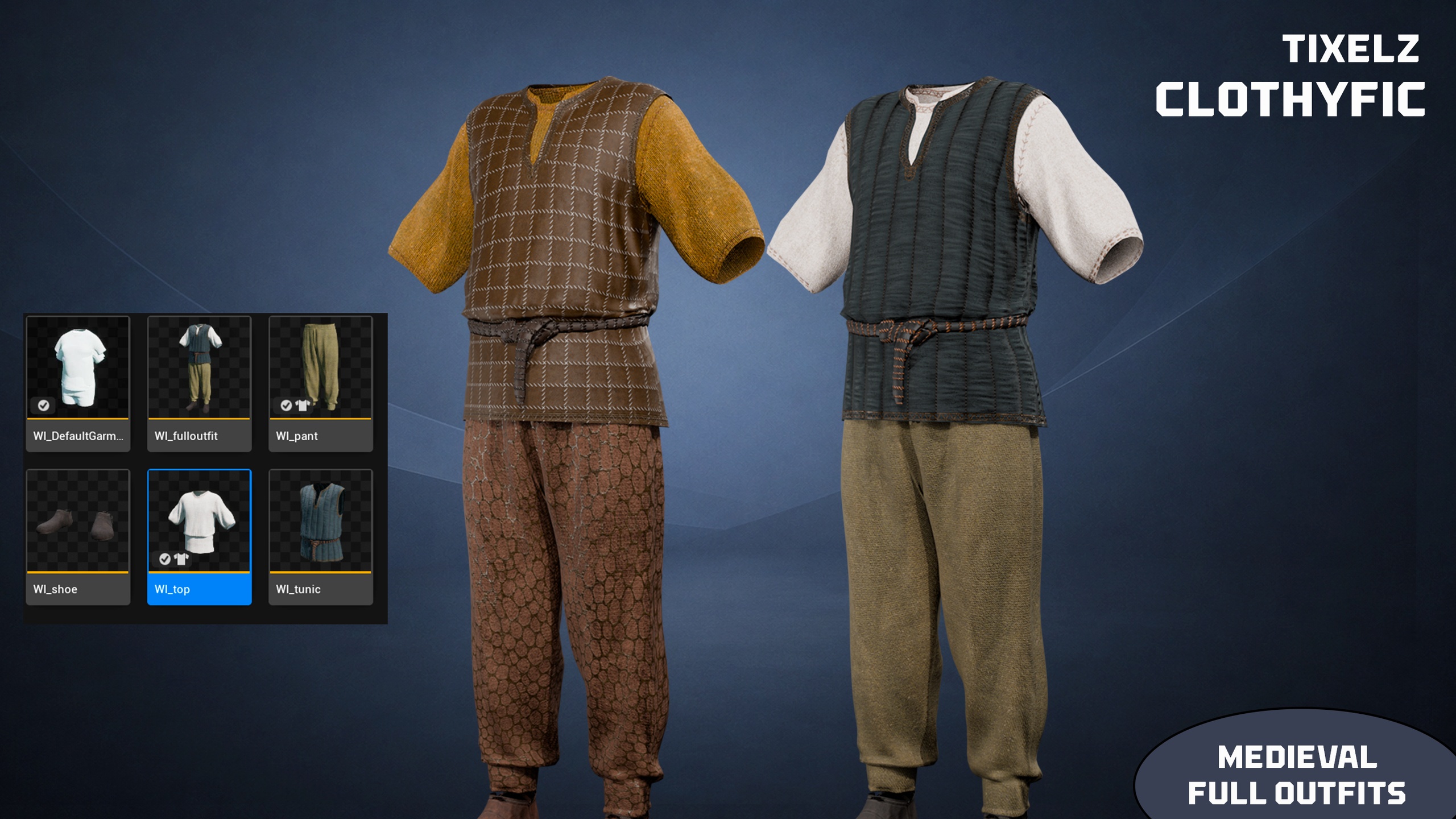 Media 1 for listing medieval full outfit 11 - clothyfic bundles