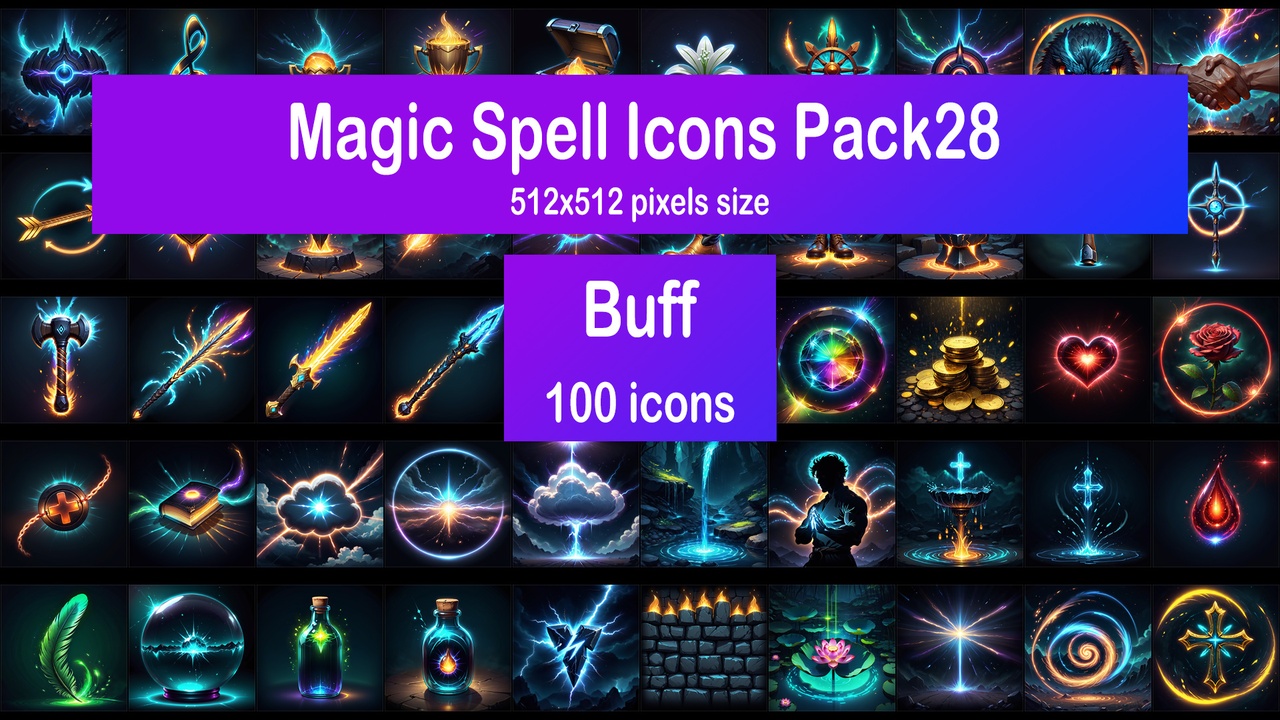 Media 1 for listing Magic Spell Icons Pack28 - Buff