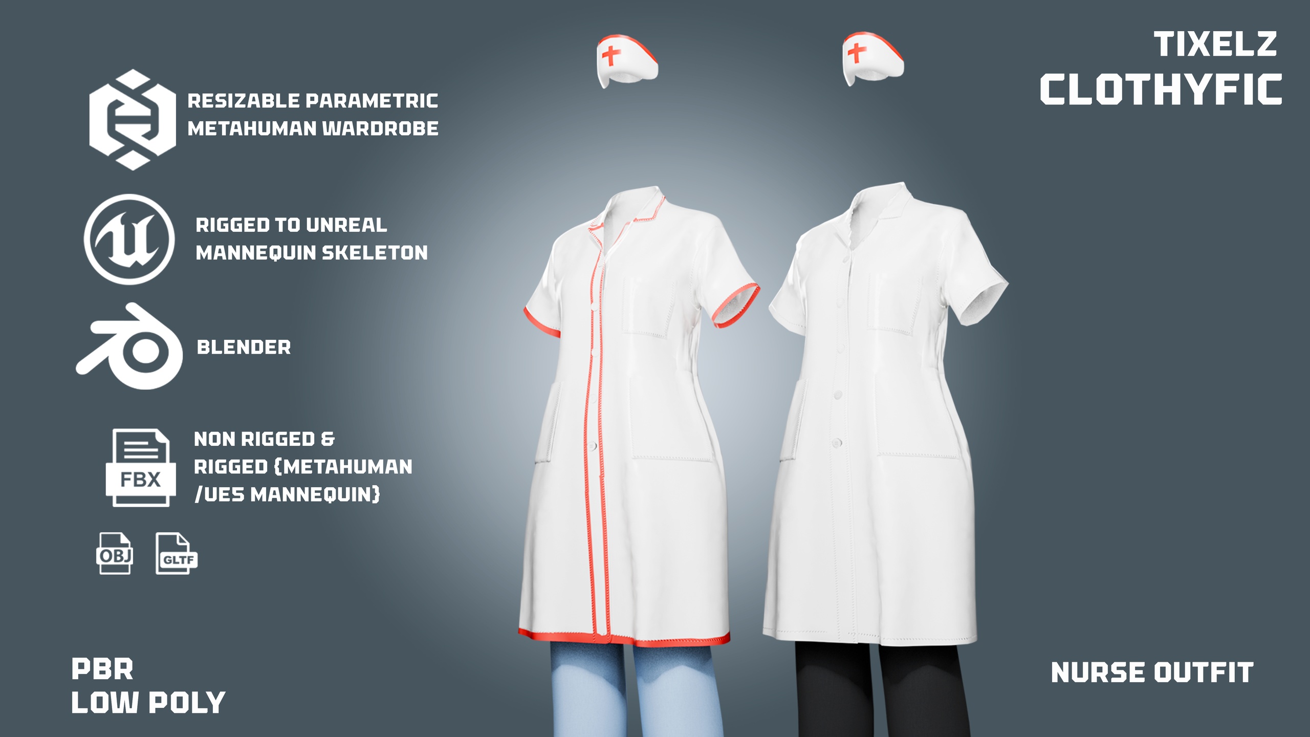 Media 1 for listing Nurse uniform - clothyfic outfits