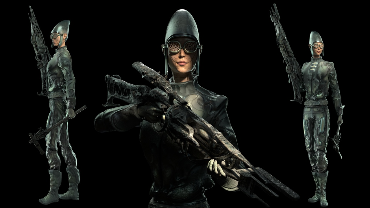 Media 1 for listing Vintage SciFi character pack VOL2 FemaleSoldier