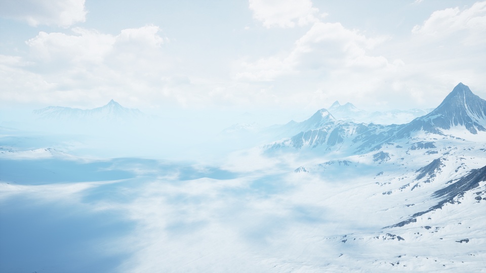 Snowy Mountains Landscape | Fab