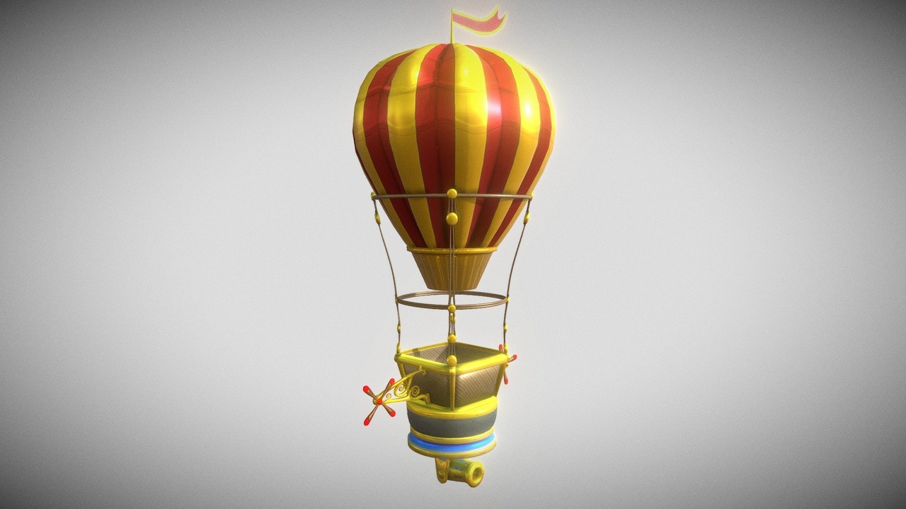Media 1 for listing Hot Air Balloon - Hand-Painted