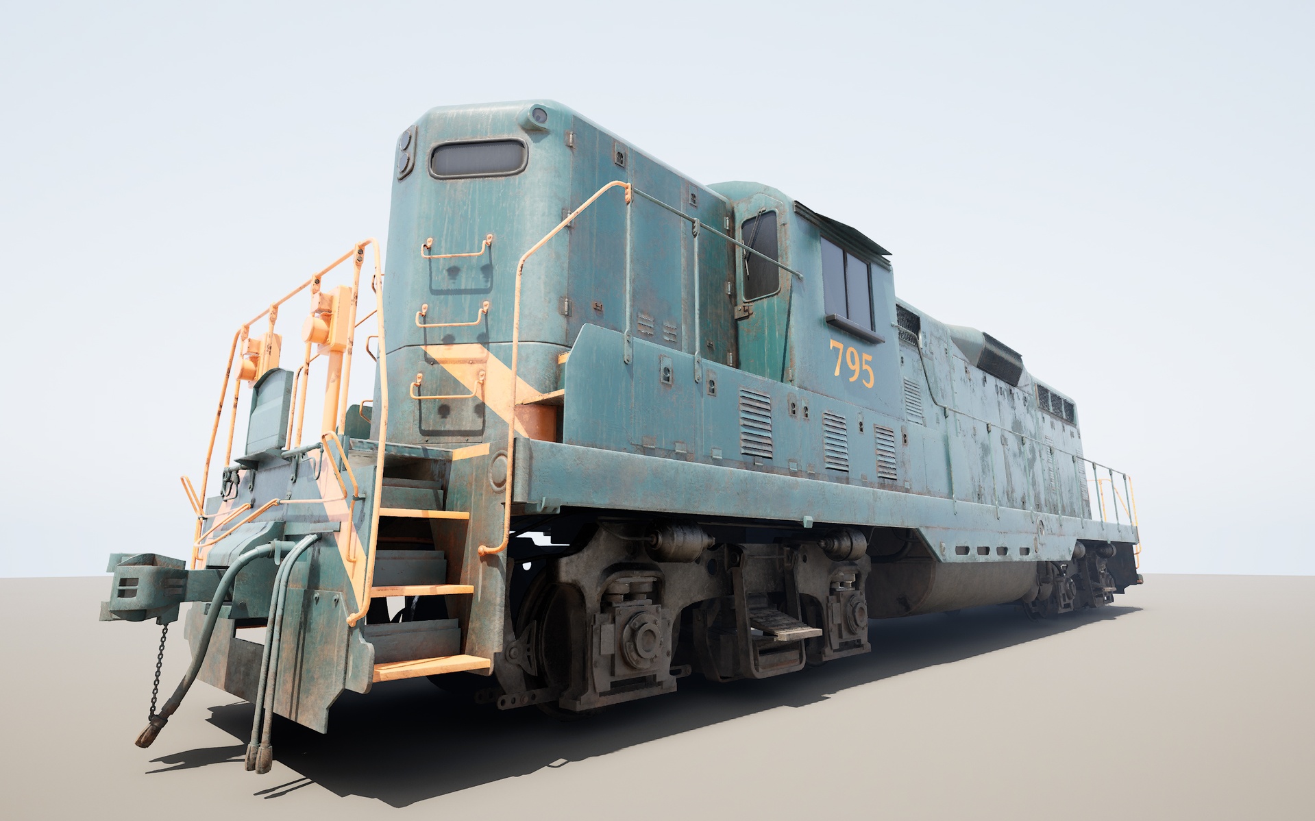 Media 1 for listing Lomotive Mid-Poly Pbr  Model