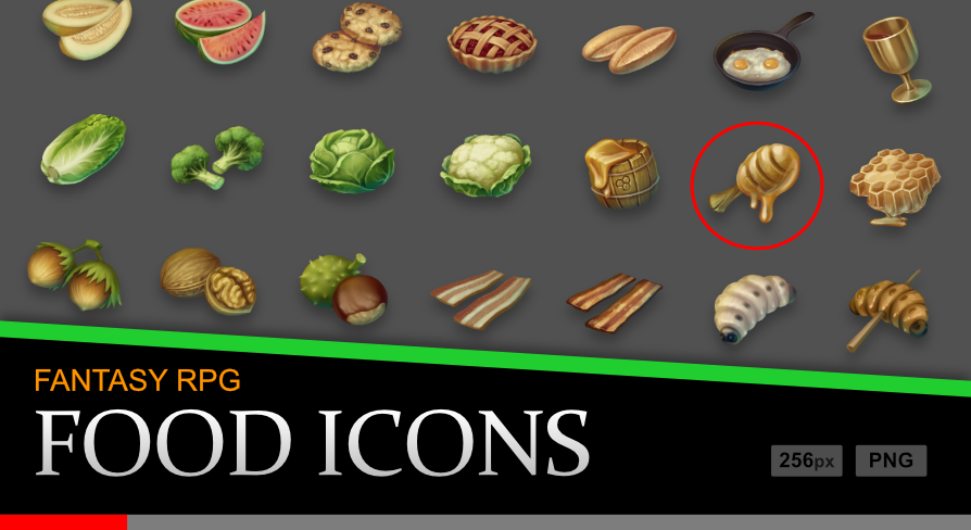 Fantasy RPG Food Icons | Fab