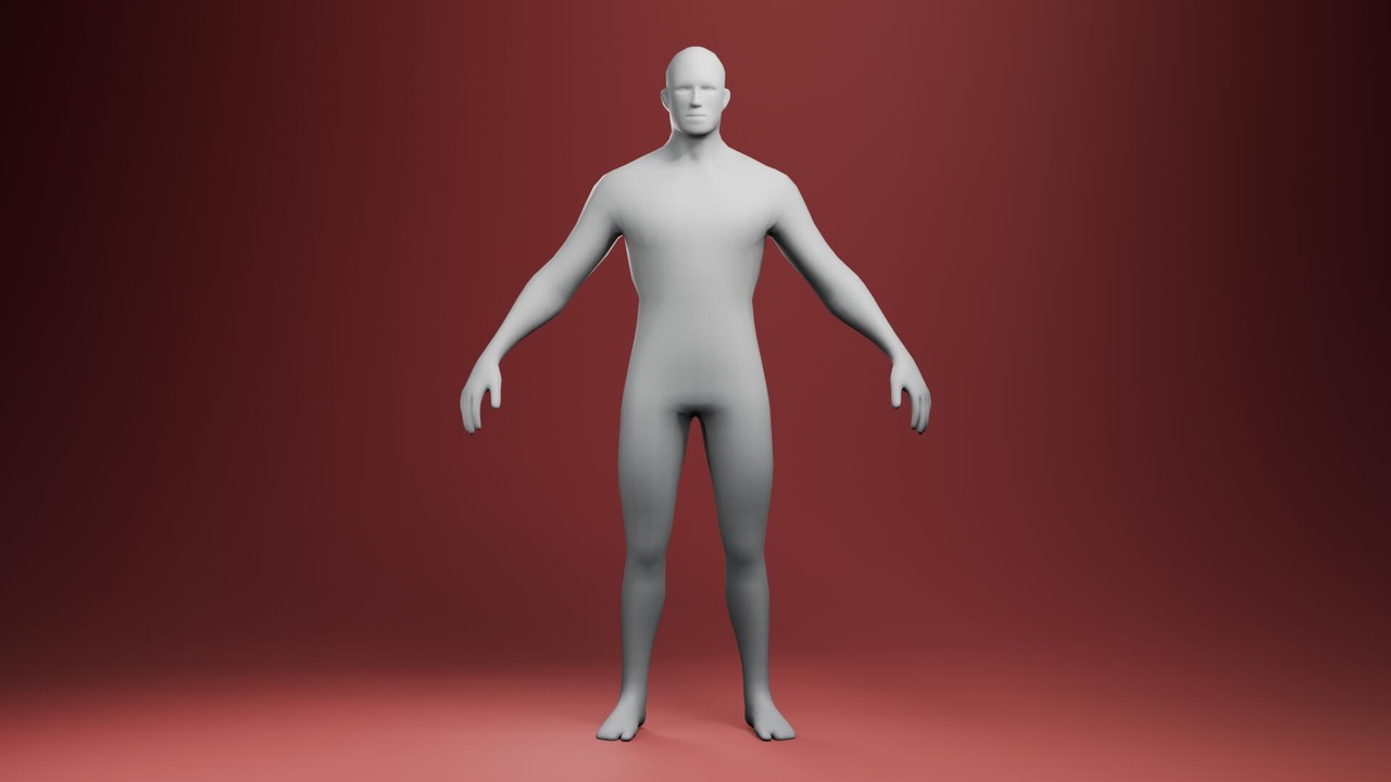 Media 1 for listing Realistic Male Base Mesh Rigged 3D Model