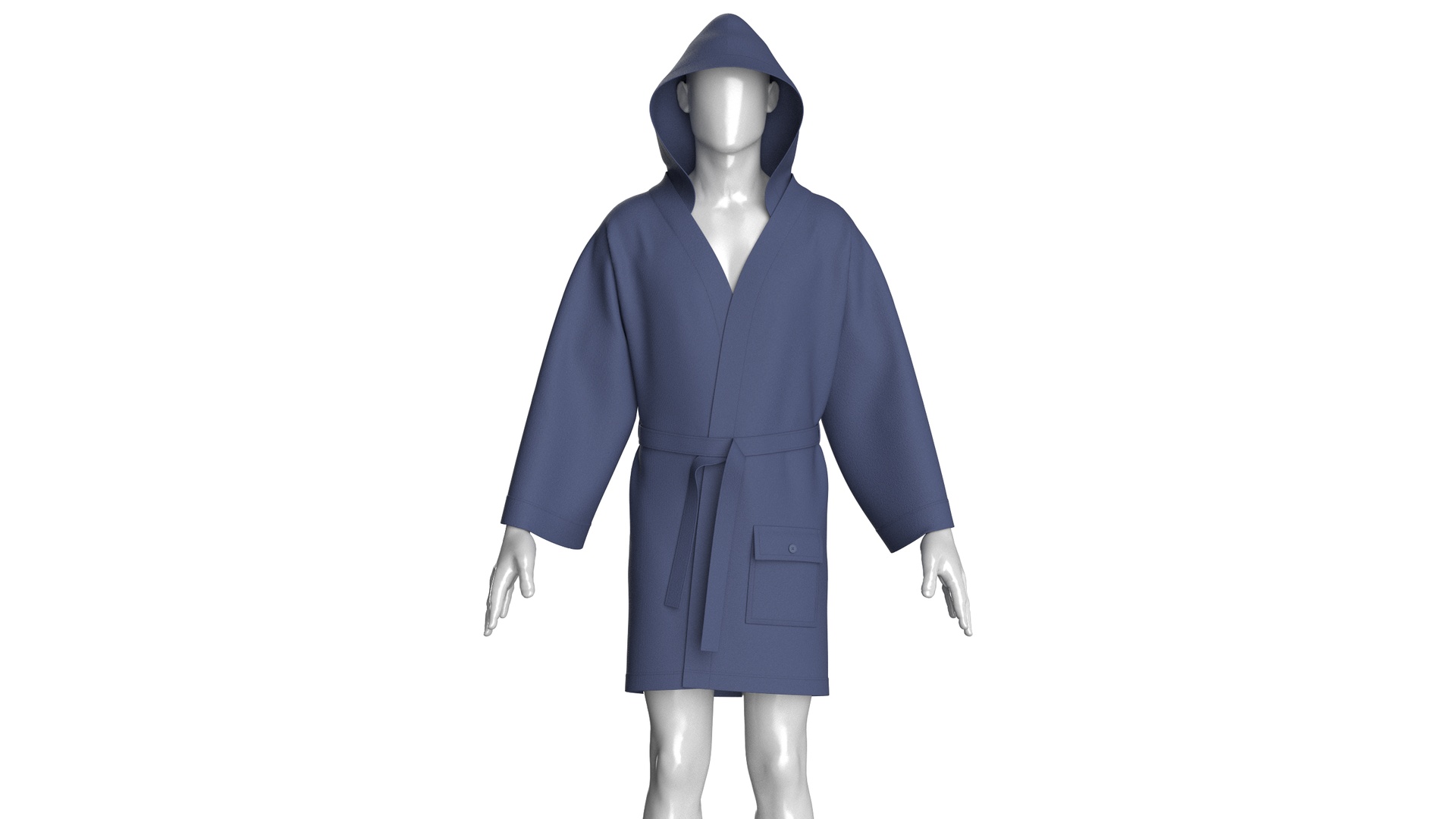 Media 1 for listing Men Hooded Bathrobe | High Poly