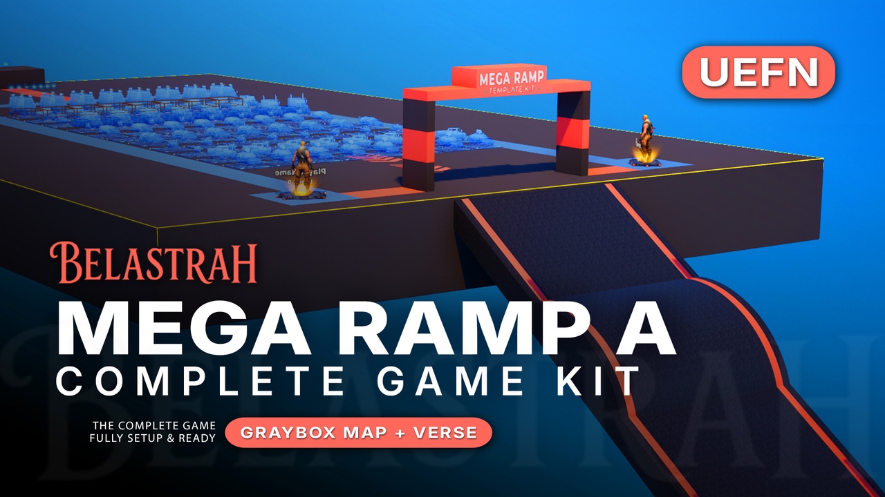 Media 1 for listing UEFN: Mega Ramp Kit A (Complete Game Kit for Unreal Engine for Fortnite)