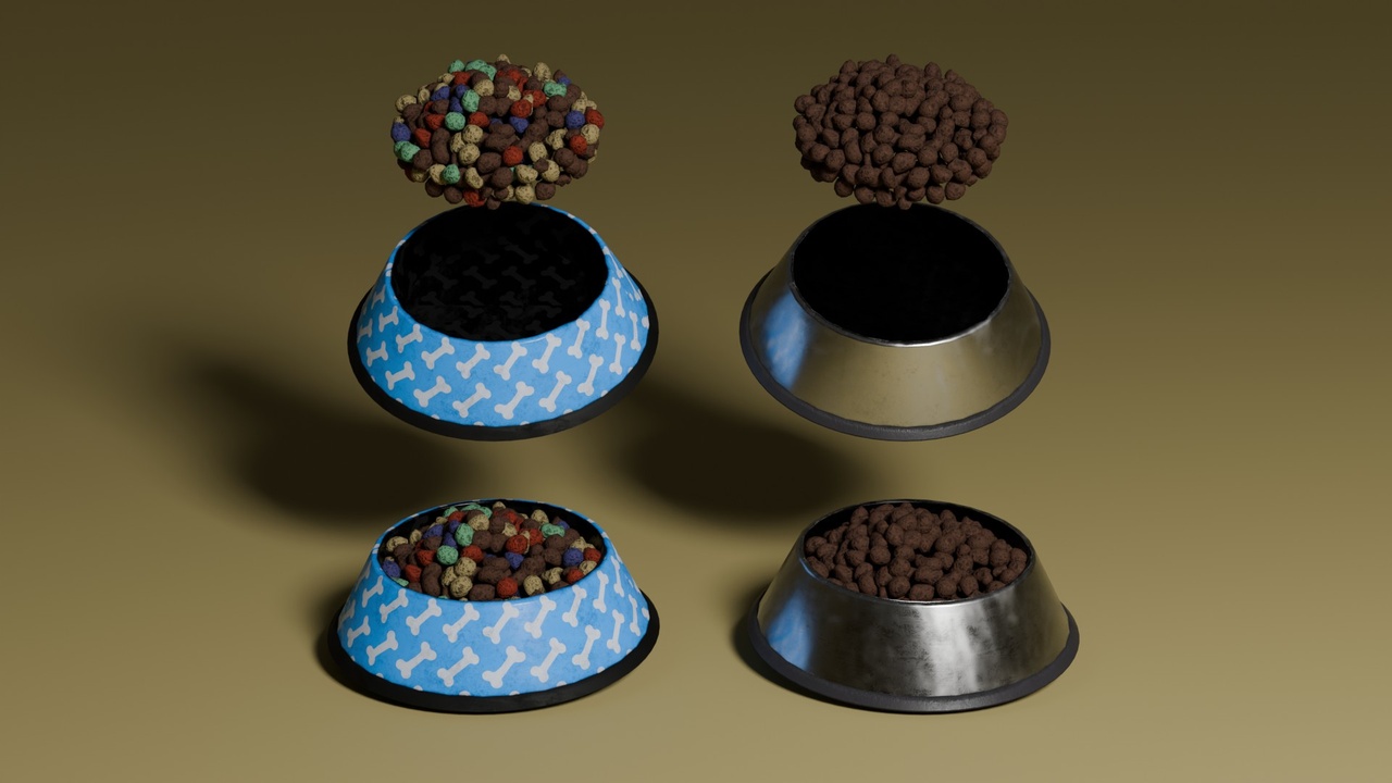 Media 1 for listing Dog bowl with food