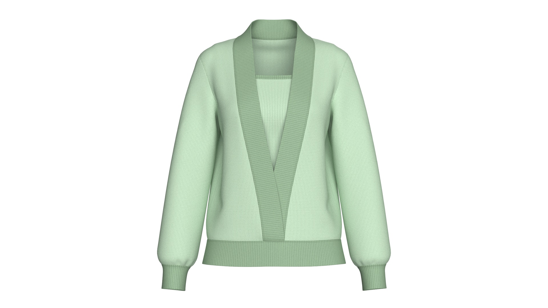 Media 1 for listing Girls Shawl Collar Layered Cardigan | High Poly