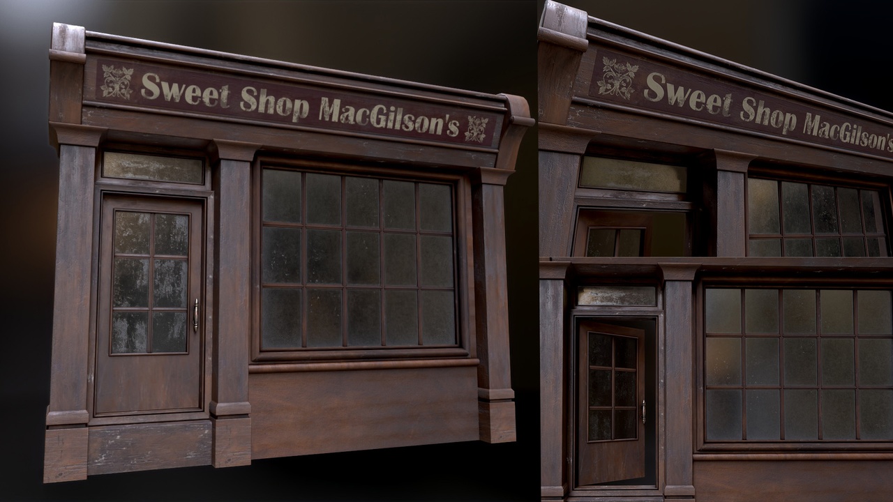 Old English Shop Fronts - 5 colors 제품 등록을 위한 미디어 1개
