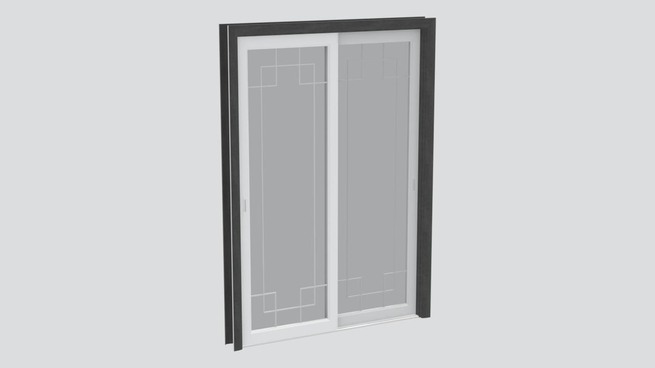 Media 1 for listing New Chinese Glass Sliding Door 3D Model