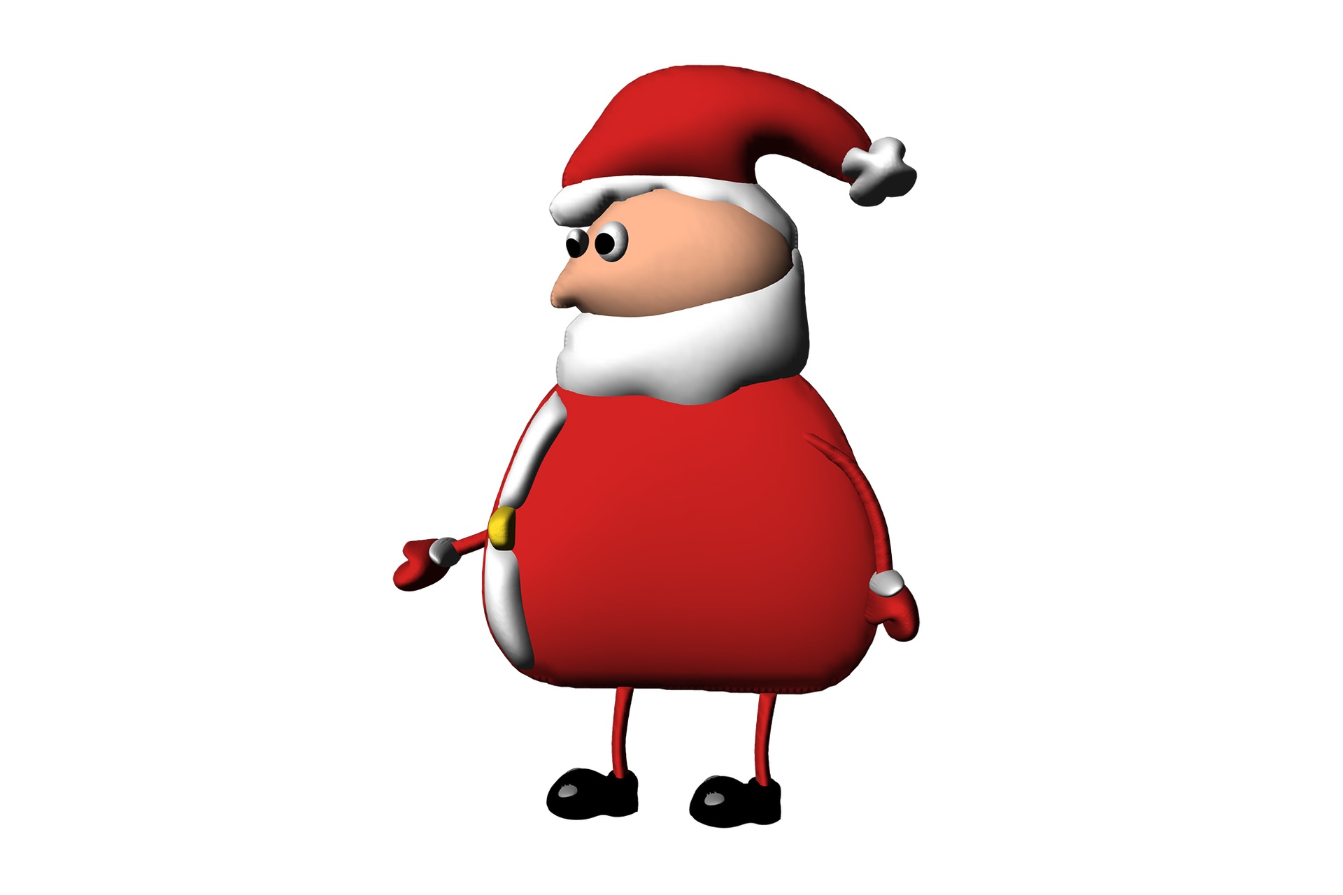 Media 1 for listing Stylized Santa Claus, Christmas - 2.5D Casual Character