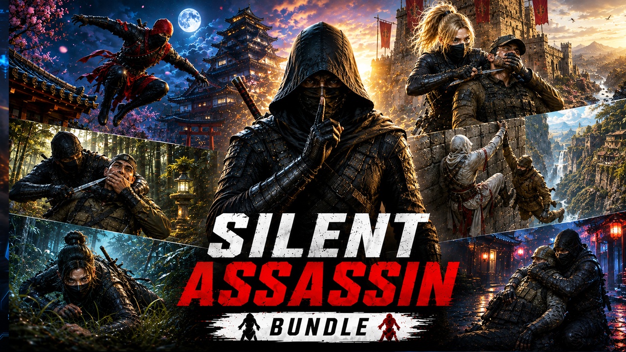 Media 1 for listing Silent Assassin Animation Bundle – Full Stealth Series