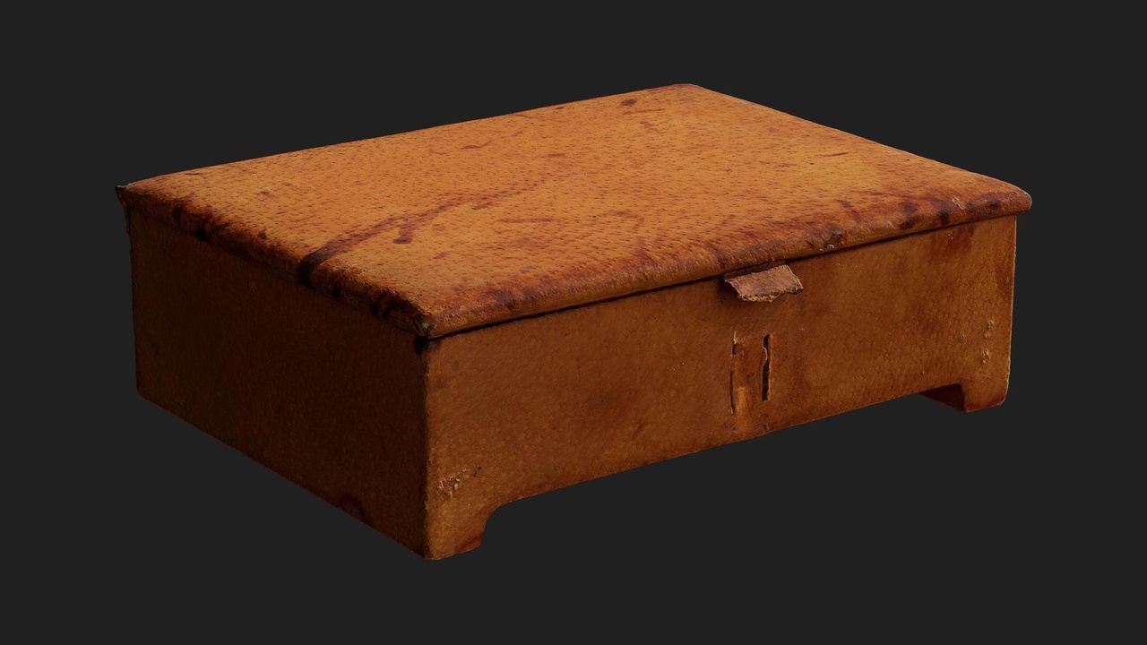 Media 1 for listing Leathered Wooden Box