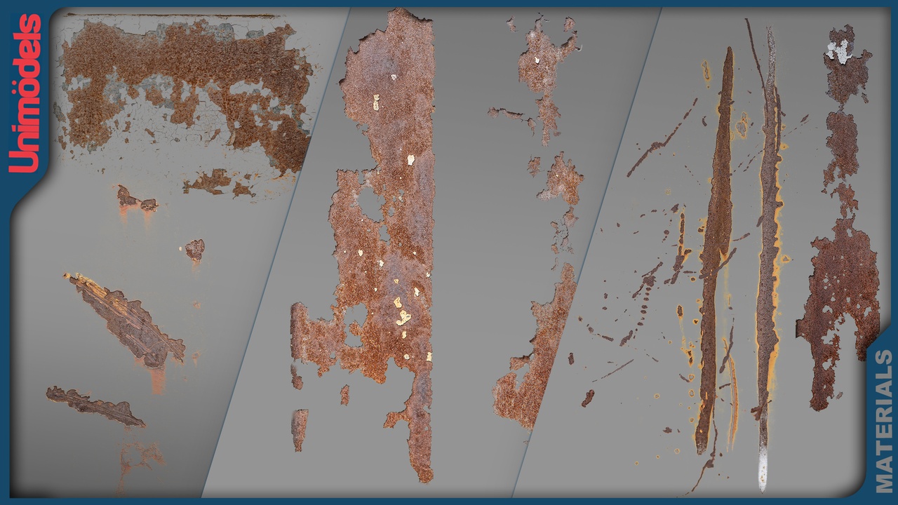 Rust Stains Decals - 100% Real life photoscanned