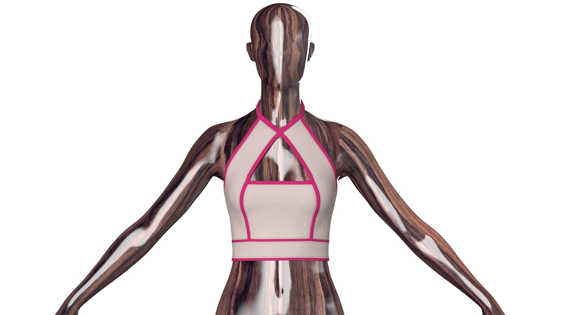 Media 1 for listing Girls Criss - Cross Halter Crop Top | High Poly