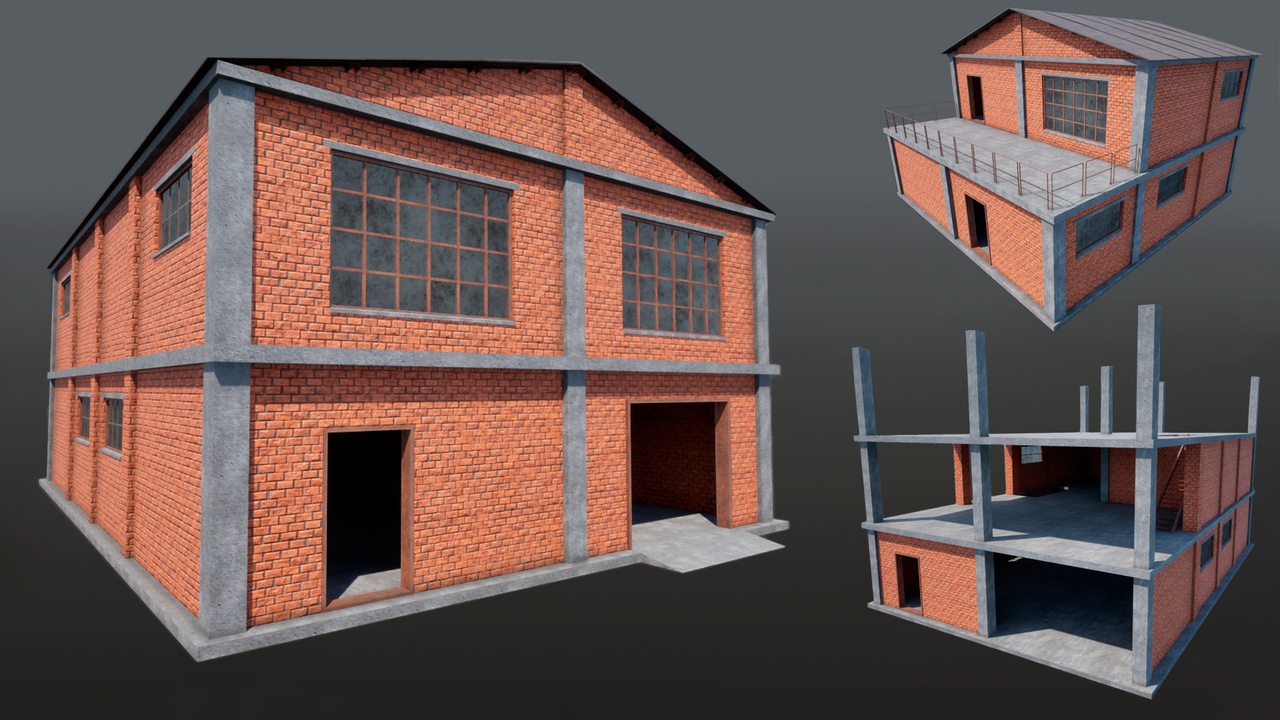 Media 1 for listing Brick Building Modular Factory Game-Ready