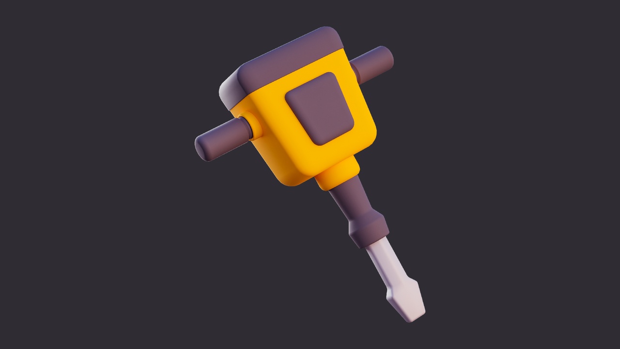 Media 1 for listing Low Poly Jackhammer