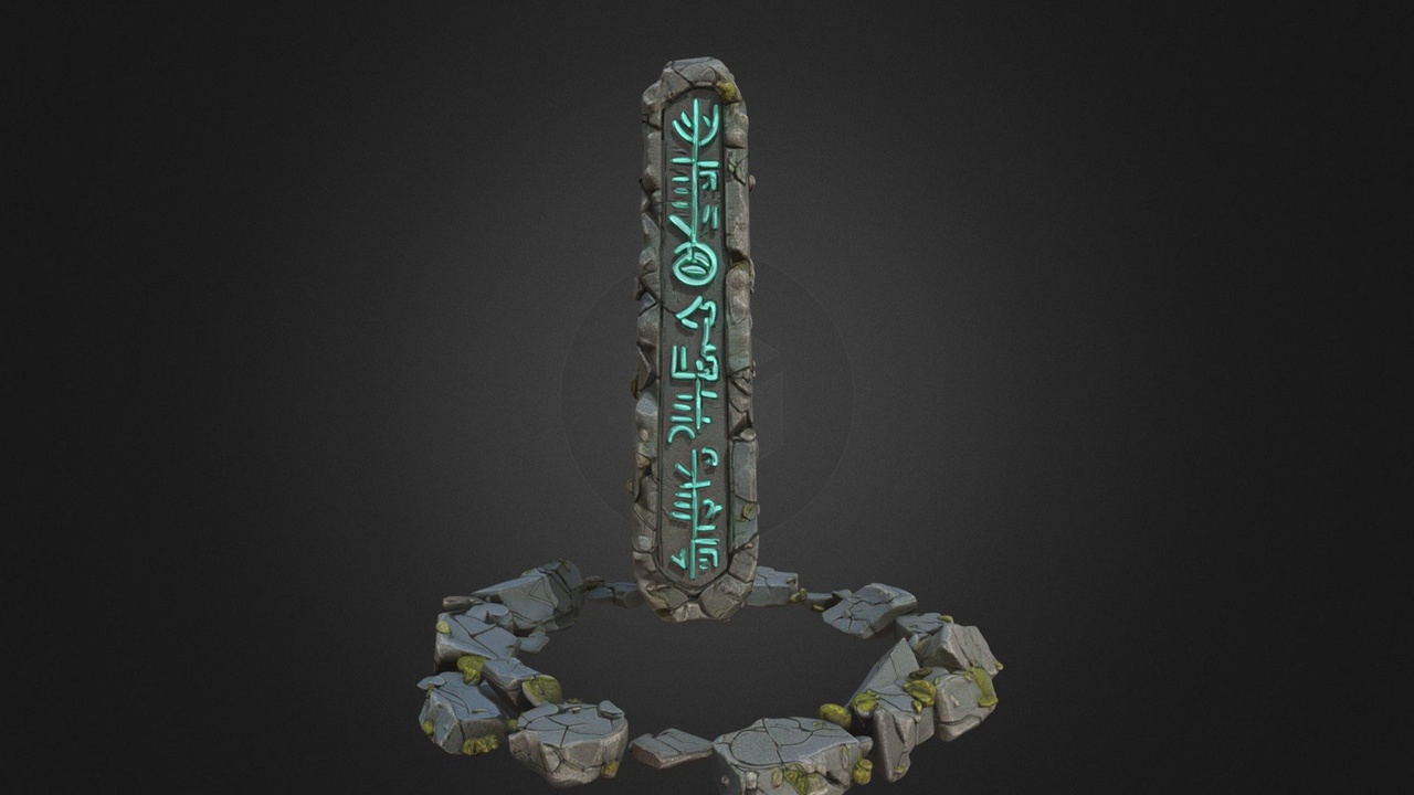 Media 1 for listing Floating Rune Monolith - Ancient Stone
