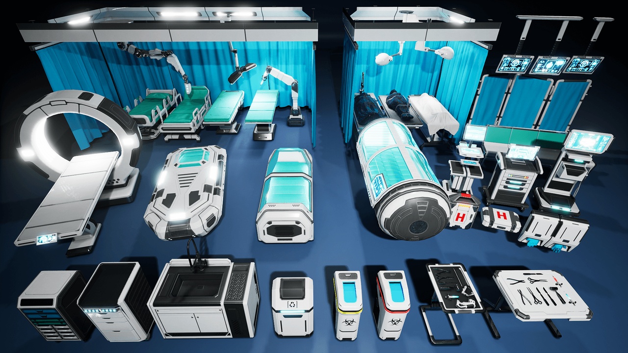 Media 1 for listing Sci-Fi Hospital Props