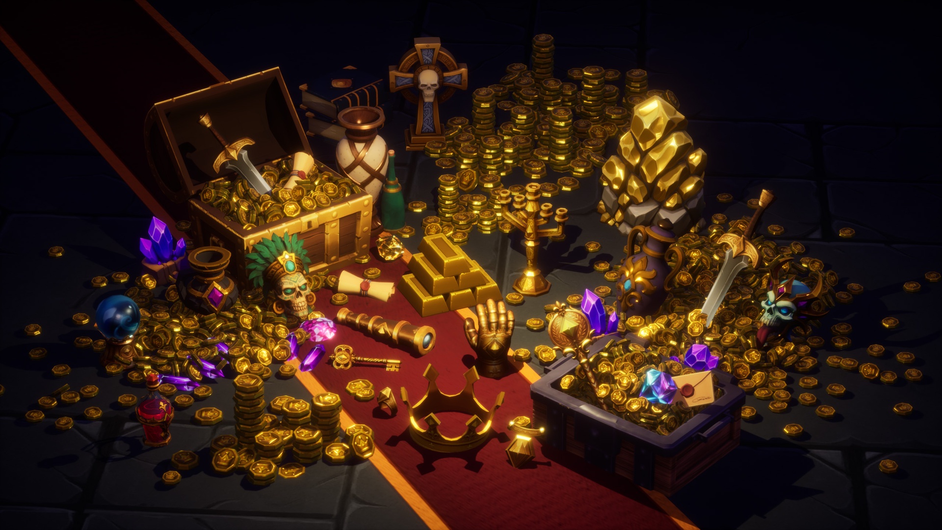 Media 1 for listing Stylized Royal Treasure Loot Pack - Essential Props