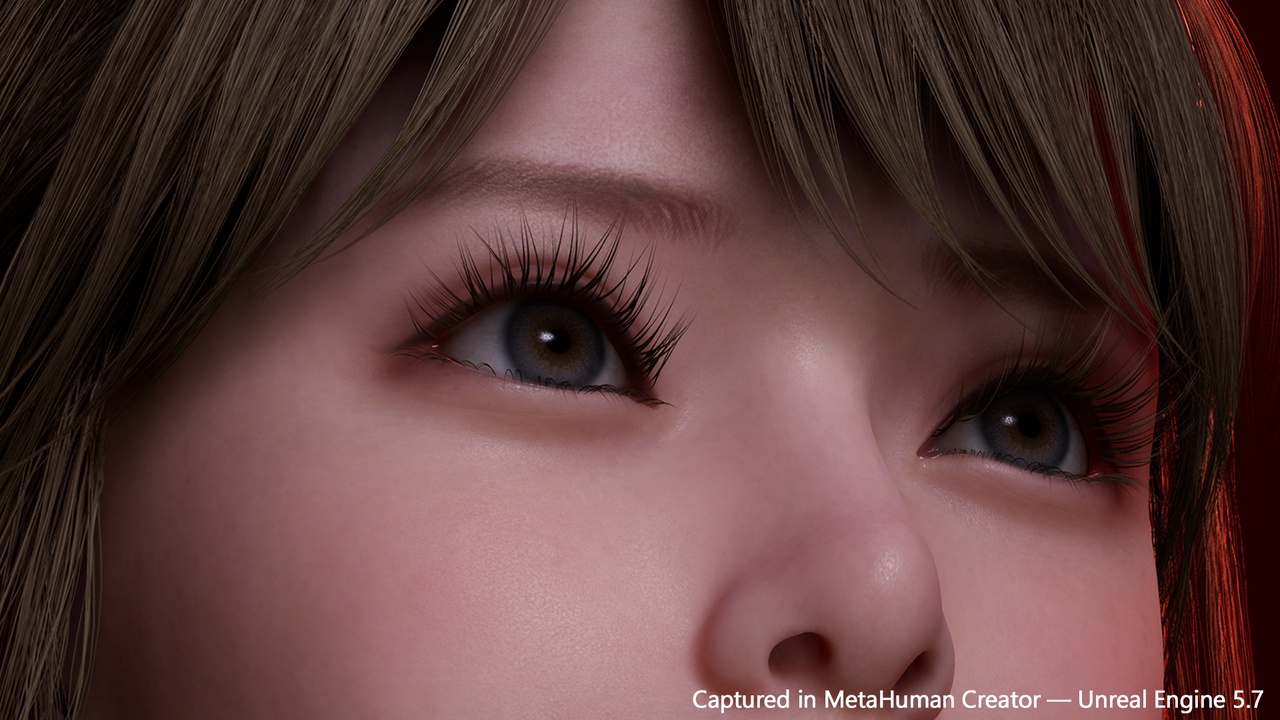 Media 1 for listing Eyelashes SoftFlutter - MetaHuman HairGroom