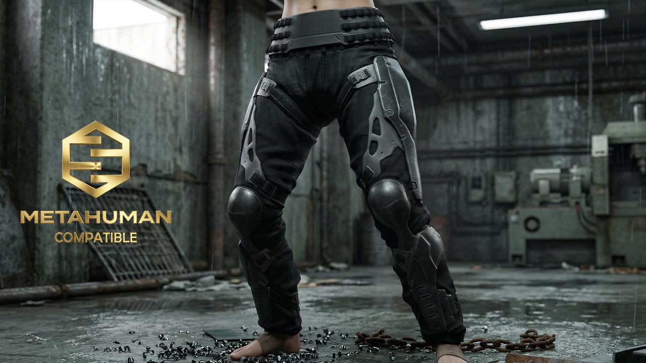 Media 1 for listing Armored Futuristic Tactical Pants with Reinforced Combat Frame and Security Fit