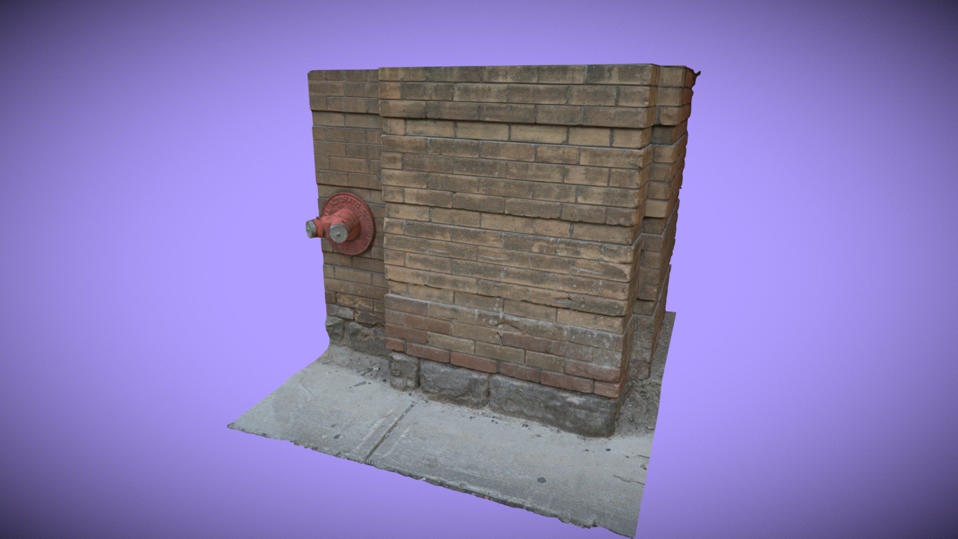 Brick wall and building wall fire hydrant | Fab