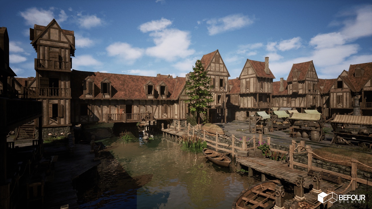 Media 1 for listing Riverside European Village Environment ( Modular Town & Tavern, Medieval)