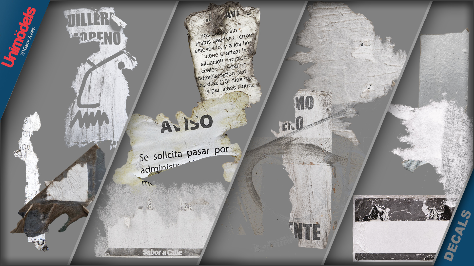 Papers Decals Vol. 3 – Torn & Scattered Clutter | Fab