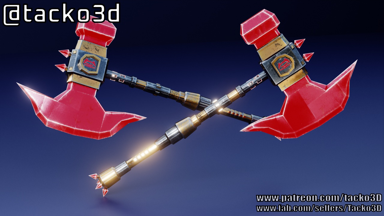 Media 1 for listing Demon Omega Axe - Dark Fantasy Weapon