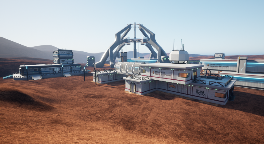 Modular Futuristic Mars Colony Environment | Fab