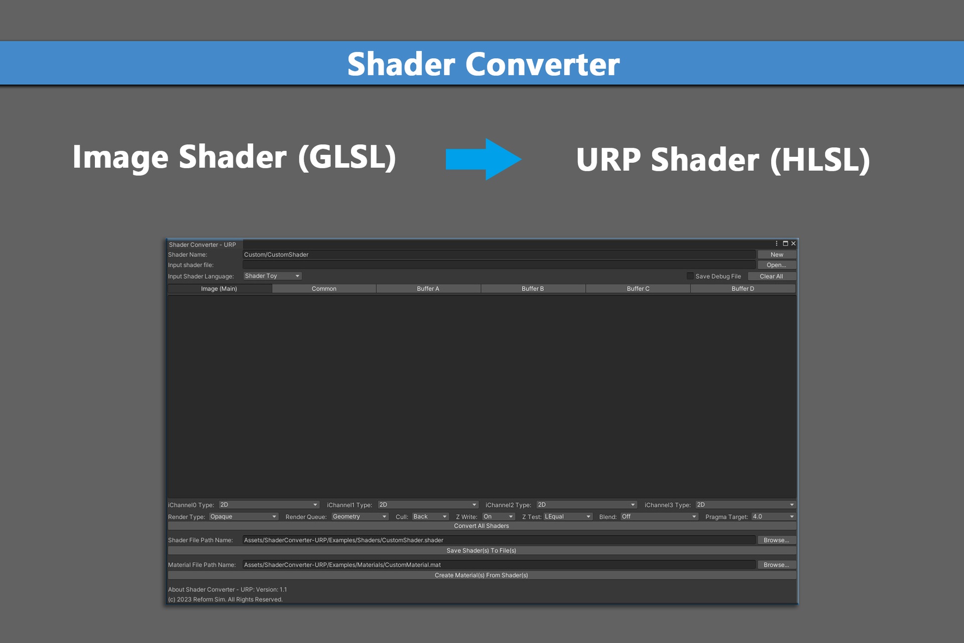 Media 1 for listing Shader Converter - URP
