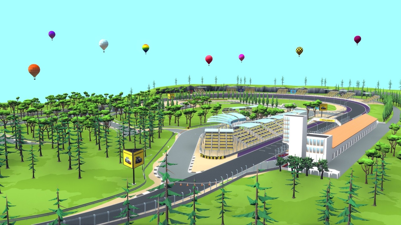 Media 1 for listing Cartoon Race Track - Oval