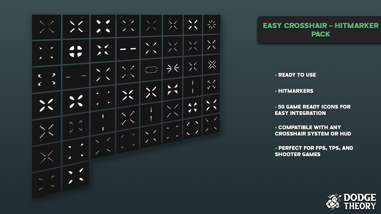 Media 1 for listing Easy Crosshair – Hitmarker Pack (50 Textures)