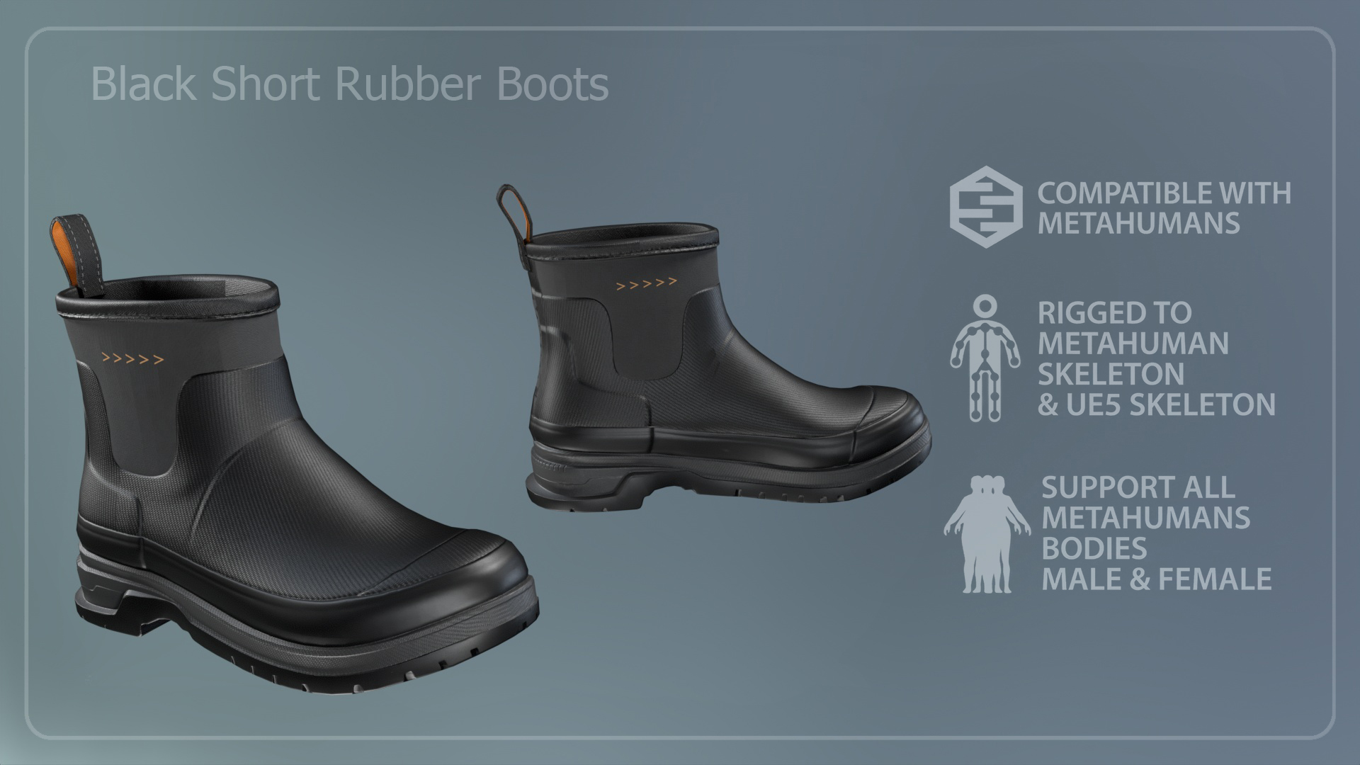Short Ruber Bots Black Short Rubber Boots | Fab